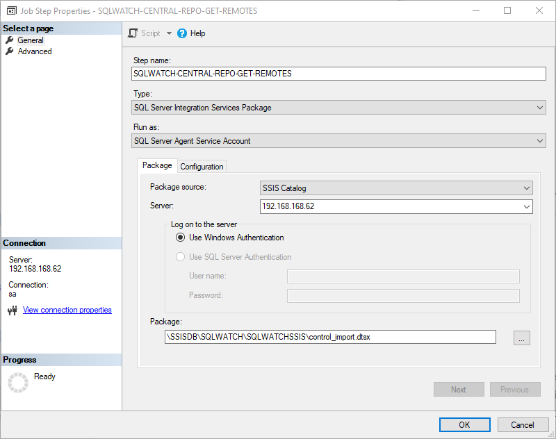 SQLWATCH SSIS Agent Job